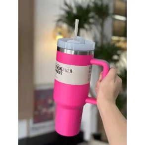 40 oz Mrket Tumbler med Hndtag og Leopardmnster